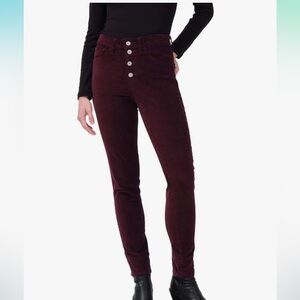 Levi Corduroy Eggplant Burgundy High Waisted